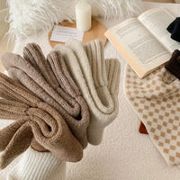 1/5 Pairs Winter Thickened Wool Socks Women’S Breathable Comfortable Plush Low Tube Snow Socks Korean Simple Warm Cashmere Socks