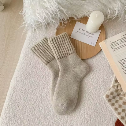 1/5 Pairs Winter Thickened Wool Socks Women’S Breathable Comfortable Plush Low Tube Snow Socks Korean Simple Warm Cashmere Socks