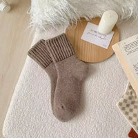 1/5 Pairs Winter Thickened Wool Socks Women’S Breathable Comfortable Plush Low Tube Snow Socks Korean Simple Warm Cashmere Socks