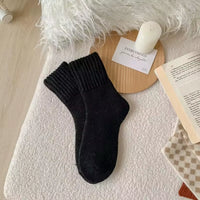 1/5 Pairs Winter Thickened Wool Socks Women’S Breathable Comfortable Plush Low Tube Snow Socks Korean Simple Warm Cashmere Socks